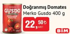 MERKO GUSDO DOĞRANMIŞ DOMATES 400 G fiyat ve kampanya bilgisi